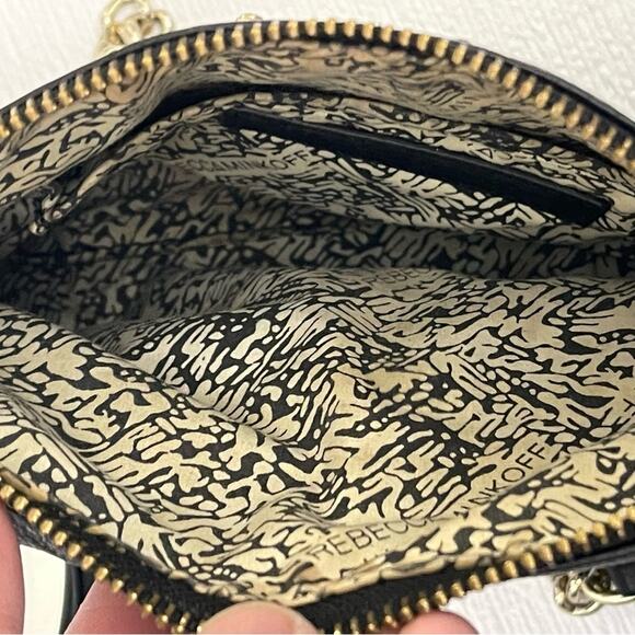 Rebecca Minkoff  crossbody leather black purse bag golden chain classic - Picture 6 of 16